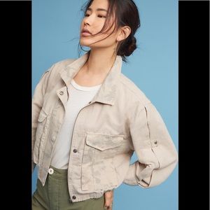 cropped camo bomber jacket